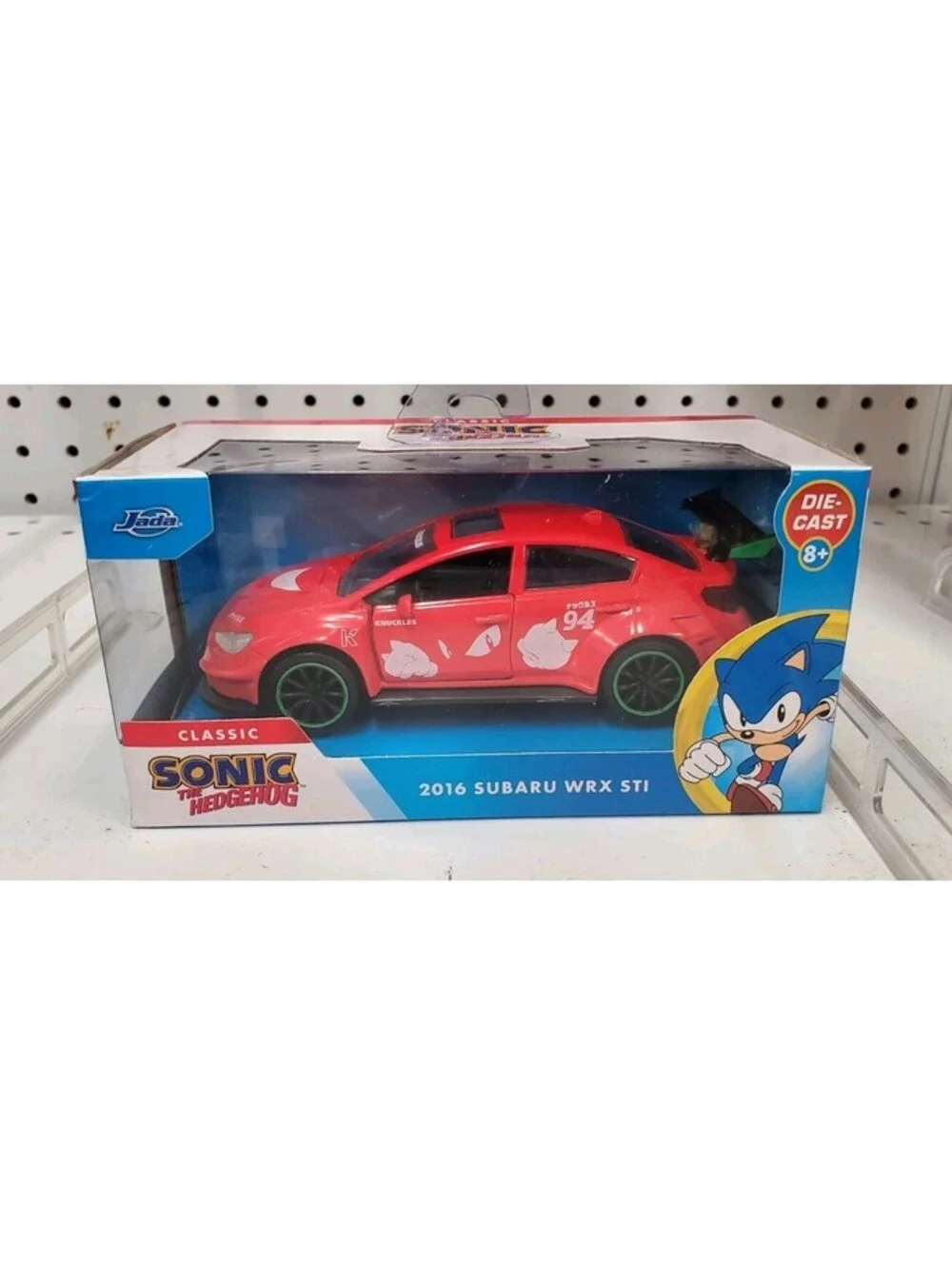 Jada Toys Sonic the Hedgehog Knuckles 2016 Subaru WRX STI Die-Cast Car 1:32 #240
